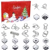 Dripio Adventskalender 2025 – 24 metalen puzzels en 3D-puzzels, logische spelletjes