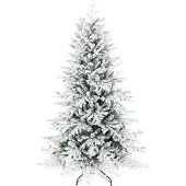 Youjia Kunstkerstboom, 180 cm, met sneeuw, 1815 takken, inklapbaar metalen voet