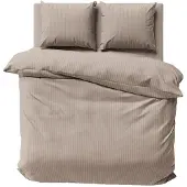 Detexpol Adamaszek Beddengoed 220x200cm Taupe - Premium Katoen