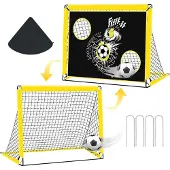 Merkloos Voetbaldoel, pop-up voetbalnet, 4 grondnagels, draagtas, voor tuin