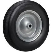 Dripio Kruiwagenwiel 4.80/4.00-8, massief rubber, draagvermogen 100 kg, zwart-grijs