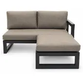 Vita Grosso 2-zits bank L + hocker antraciet