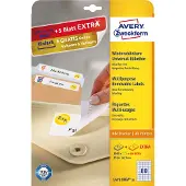 Avery Universele etiketten afneembaar L4732REV-25 A4 Wit 35,6 x 16,9 mm 30 Vellen à 80 Etiketten