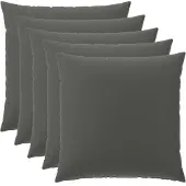 vidaXL Kussensloop 6 st HEERLEN Antraciet 65 x 65 cm Polyester