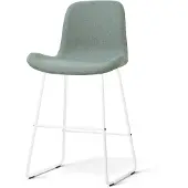 Nolon Nino-Fé barkruk saliegroen - wit onderstel - 65 cm