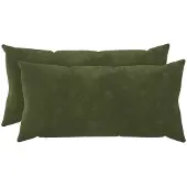 vidaXL Kussensloop 2 st HEERLEN Groen 40 x 80 cm Microfiber Fleece