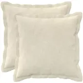 vidaXL Kussensloop 2 st HOUTEN Crèmekleurig 35 x 35 cm