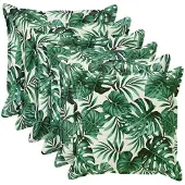 vidaXL Kussensloop 6 st HOUTEN Bladpatroon 80 x 80 cm Polyester