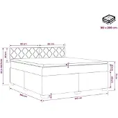 vidaXL Boxspringbed met matras en LED-verlichting, donkergroen, 160 x 200 cm, fluweel