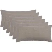 vidaXL Kussensloop 6 st HEERLEN Lichtgrijs 40 x 70 cm Bouclé