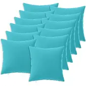 vidaXL Kussensloop 12 st HEERLEN Turquoise 50 x 50 cm Polyester
