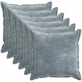 vidaXL Kussensloop 6 st HOUTEN Lichtblauw 80 x 80 cm Chenille Stof