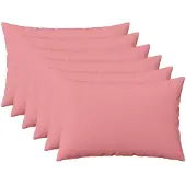 vidaXL Kussensloop 6 st HEERLEN Roze 40 x 60 cm Stof