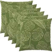 vidaXL Kussensloop 6 st HEERLEN Blad Design 65 x 65 cm Polyester