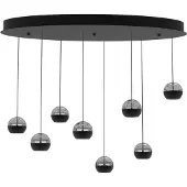 Steinhauer Ovale hanglamp Belluno 8-lichts led - zwart