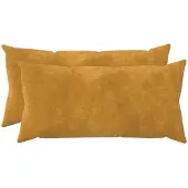vidaXL Kussensloop 2 st HEERLEN Geel 40 x 80 cm Microfiber Fleece