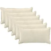 vidaXL Kussensloop 6 st HOUTEN Crèmekleurig 40 x 70 cm