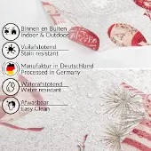 ANRO Tafelkleed Kerstversiering Wit Ovaal 240x140cm Rechte rand Afwasbaar Waterafstotend