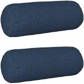 vidaXL Kussensloop 2 st HEERLEN Blauw Ø 15 x 40 cm Stof