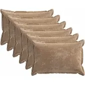 vidaXL Kussensloop 6 st HOUTEN Bruin 50 x 70 cm Chenille Stof