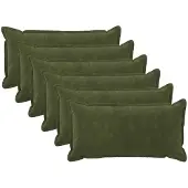 vidaXL Kussensloop 6 st HOUTEN Groen 40 x 70 cm Microfiber Fleece