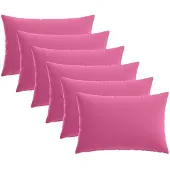 vidaXL Kussensloop 6 st HEERLEN Roze 50 x 70 cm Polyester