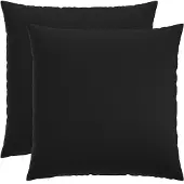 vidaXL Kussensloop 2 st HEERLEN Zwart 80 x 80 cm Stof