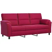 vidaXL Bank Wijnrood 214 x 85 x 93 cm fluweel