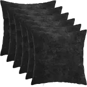 vidaXL Kussensloop 6 st HEERLEN Antraciet 30 x 30 cm Chenille Stof