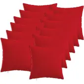 vidaXL Kussensloop 12 st HEERLEN Rood 40 x 40 cm Stof