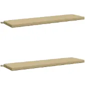 vidaXL Bankkussens SOEST 2 st 100% Polyester Beige 140 x 40 x 5 cm