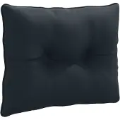 vidaXL Rugkussen PUTTEN 100% Polyester Donkerblauw 60 x 40 x 10 cm