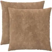 vidaXL Kussensloop 2 st HEERLEN Taupe 65 x 65 cm Microfiber Fleece