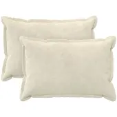 vidaXL Kussensloop 2 st HOUTEN Crèmekleurig 40 x 60 cm