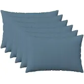 vidaXL Kussensloop 6 st HEERLEN Jeans Blauw 50 x 70 cm Stof