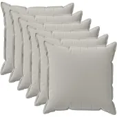 vidaXL Kussensloop 6 st HOUTEN Grijs 50 x 50 cm Polyester