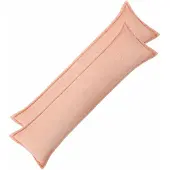 vidaXL Kussensloop 2 st HOUTEN Roze 40 x 145 cm Bouclé