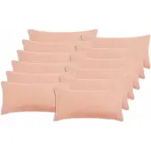 vidaXL Kussensloop 12 st HEERLEN Roze 40 x 80 cm Bouclé