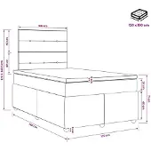 vidaXL Boxspringbed met matras met hoofdeinde Taupe 120 x 190 cm Stof