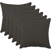 vidaXL Kussensloop 6 st HEERLEN Donkergrijs 50 x 50 cm Bouclé