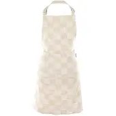 Tiseco - Geblokt keukenschort HARRIET - katoen - 74x85 cm, beige
