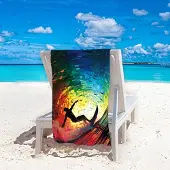 Cotton World Grote Strandlaken Microvezel 100x180cm Sneldrogend Surfer Design