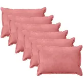 vidaXL Kussensloop 6 st HOUTEN Roze 50 x 80 cm Fluweel