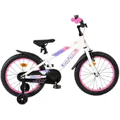 Volare Lily Kinderfiets - Meisjes - 18 inch - Wit Roze Paars