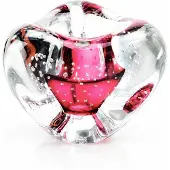 Loranto Kristallen Waxinelichthouder - Rood - 8 cm - Boheems Kristal