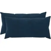 vidaXL Kussensloop 2 st HEERLEN Blauw 40 x 70 cm Microfiber Fleece