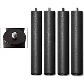 Dripio Set van 4 meubelpoten, 27 cm, cilindrisch met schroefdraad, grijs