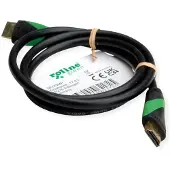 ROLINE GREEN ATC 8K HDMI Ultra HD Kabel met Ethernet, M/M, zwart, 1 m