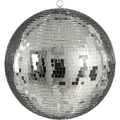 Mica Decorations Discobal Kerstornament - Kerstballen voor Sfeervolle Kerstversiering in Huis - Kerstboomversiering met Spiegelglans Effect - Ø50 cm - Zilver - Voorgemonteerd