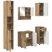 vidaXL Badkamermeubel Set 5 st Artisanaal eiken 61 x 35 x 64 cm